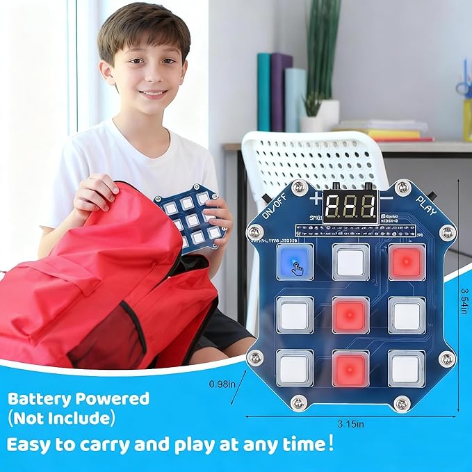 MIOYOOW 3 in1 Handheld Game Soldering Practice Kit, Electronics Soldering Projects with 3 Retro Games, STEM DIY Soldering Kit for Teens & Adults School Learning and Entertainment