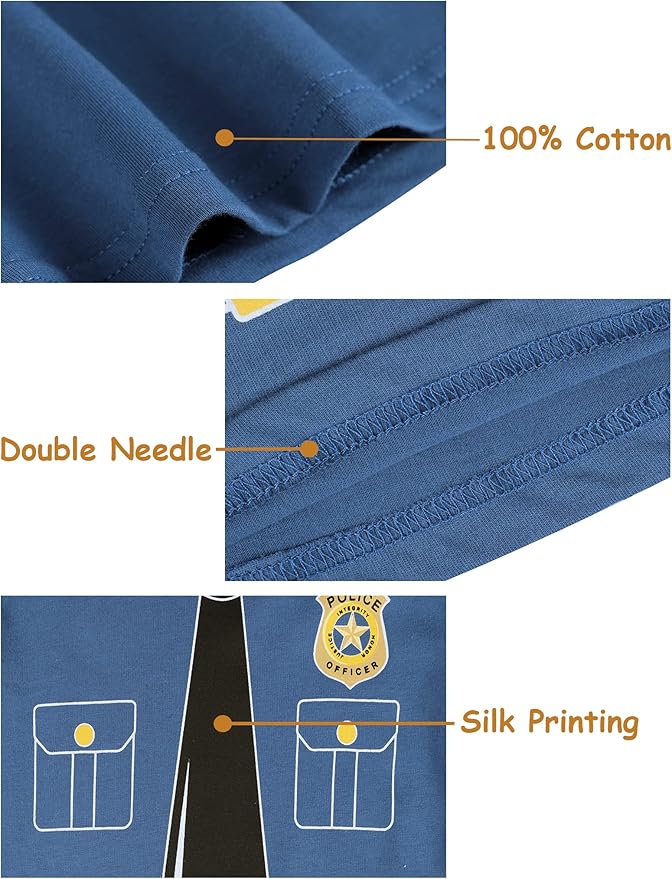 A&J DESIGN Pure Cotton Printed Pjs for 2-14 Years Kids, 2-Piece Long-Sleeved Pajamas Set