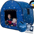 L’ARCHE Sensory Tent for Kids with LED Lights & Remote Blackout Pop-Up Calm Down for Autism, ADHD & SPD Indoor Sensory Room Play Tent Foldable & Portable (Space Theme, Big 47.2 inches)