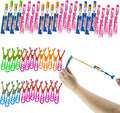50 Pcs Slingshot Flying Toys with Led Lights,25 Pcs LED Arrow Helicopters + 25 Pcs Launchers,Summer Outdoor Game Glow in The Dark Party Supplies Party Favors for Kids 4-8,8-12 Bulk Toys
