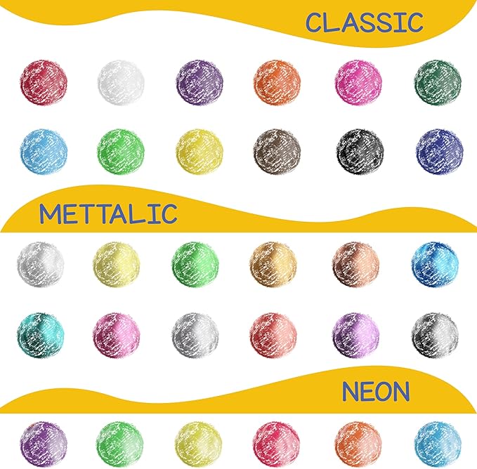 Tempera Paint for Kids and Toddlers - 30 Large Paint Sticks - Washable, Solid, Non Toxic, Mess free Paint Set - Arts and Crafts for Kids - for Wood, Glass, Canvas, or Card painting