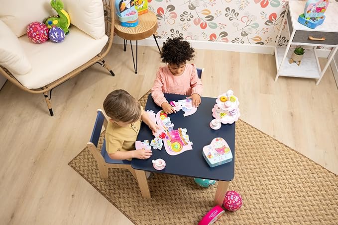 Crocodile Creek 12-Piece Mini Jigsaw Puzzle - Fun Floor Puzzles for Kids Ages 2-4 and Up - Heavy-Duty Shaped Box for Storage - Celebration with Birthday Cupcake and Mouse - 12" x 9" Finished