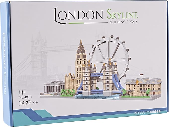 New Architecture London Skyline Building Set - Fun & Satisfying Model Kit with 3430pcs - Gift for Adults 14+ - Micro Mini Blocks