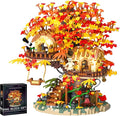 Cherry Blossom Bonsai Tree House Building Blocks Set Plants Flowers Treehouse Architecture Micro Mini Block Kits Gift for Adults and Kids（2725 Pieces）