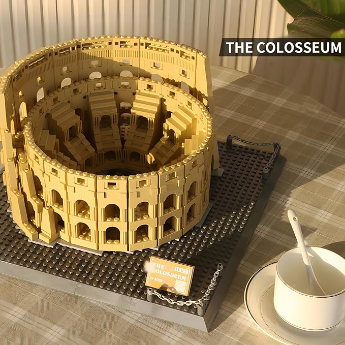 Roman Colosseum Architecture Model Building Block Sets The Office Landmarks Skyline Set Toys Collection for Adults Kids 1756 Pieces