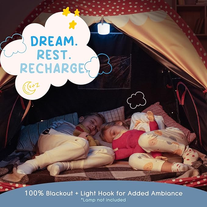 Blackout Sensory Tent for Kids with Autism - 51"x 51"x 40" Calming Corner, Easy to Assemble & Durable with Clear Phone Pocket and Mesh Storage – Ideal for SPD, ADHD & Autistic Children Mushroom Tent