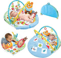 Yookidoo Baby Gym Play 'N’ Nap. 3-in-1 Activity Playmat with Foldable Infant Blanket. Tummy Time Pillow & Mirror, Sensory Toys and Newborn Rattle for 0-12 Months.