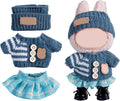 for Luxury 17cm Doll Clothes – 3-Piece Set （No Doll）, Adorable Outfit , Doll Outfit Clothes Set for 17cm Dolls,Clothes for Fashion Designer Collection Hat + Sweater + Skirt (Blue)