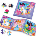 QUOKKA Magnetic Toddler Puzzles Ages 2-4 – 24 Pieces Kids Puzzles Ages 3-5 – Travel Games and Toys for Kids 4-6 Girls – Car Airplane Road Trip Activities with Unicorn, Princesses, Fairies and Mermaids