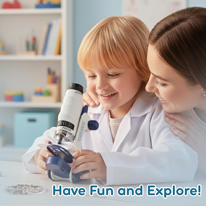 Microscope for Kids, 60x-120x, Kids Microscope, Science Toys, Science Kits, Handheld, Pocket Miniscope, Portable Mini Scope, Explorer Set, Gift