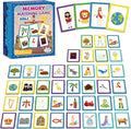 gisgfim 50 Pairs Memory Matching Game Bible Concentration Memory Card Games for Kids Educational A Fun & Fast Christian Bible VBS 2025 Easter Biblical Theme Matching Games