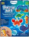 Skillmatics Poke-in Art - Underwater Animals, Mess-Free Arts & DIY Wood Crafts for Kids, Creative Kit, Gifts for Girls & Boys Ages 4, 5, 6, 7, 8, 9