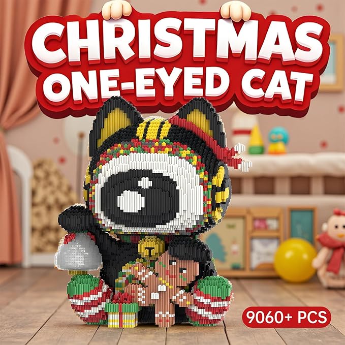 Lucky Cat Micro Building Blocks Set Laegr Animal Model Kits Toys Gift for Adult and Kids 7203 Pieces