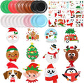 Funnymoom 24 Pcs Arts and Crafts for Kids, Halloween Plate Craft Kits Christmas Arts Craft Animal DIY Plate Kit for Halloween Xmas Holiday Party Girl Boy Preschool Classroom DIY Project(Vivid)