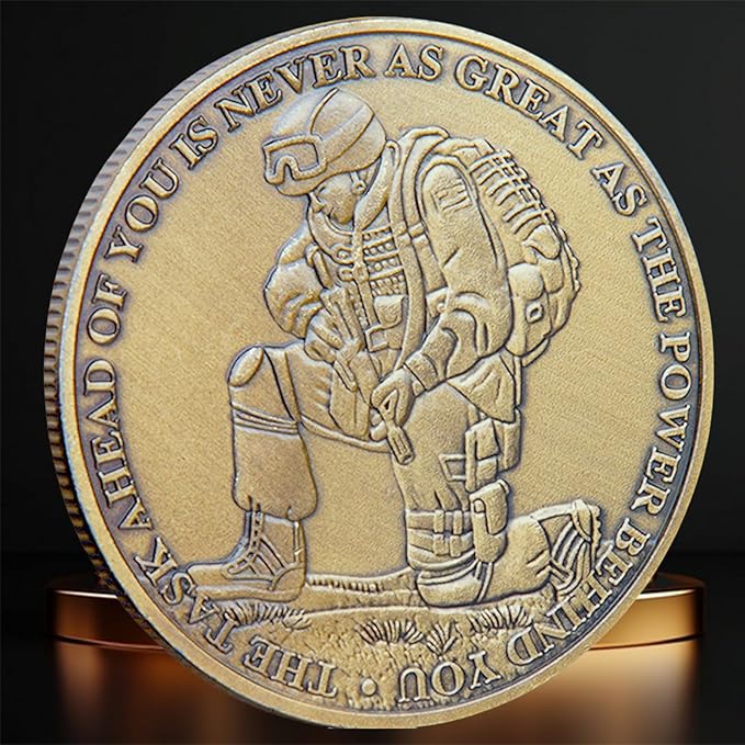 The Task Ahead Challenge Medallion – Military Token for All Departments – Army, Air Force, USMC – Veterans Gifts, Army Graduation, Deployment, Basic Training Gift