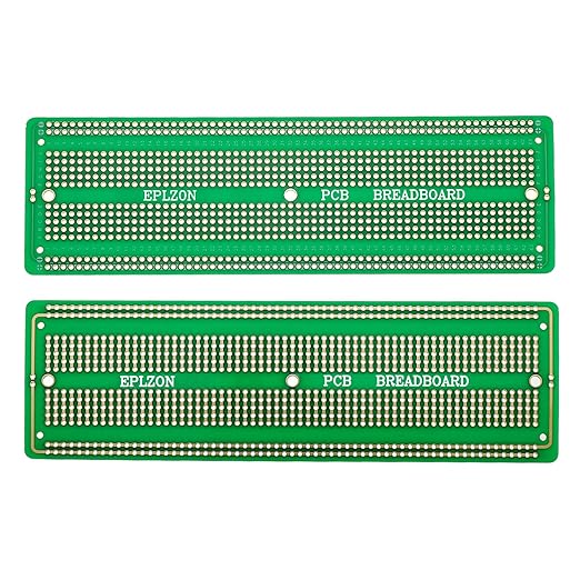 3pcs 6.8"x2.05" Breadboard Solderable Prototype PCB Board Kit for Electronics Projects Compatible for DIY Soldering Circuits Projects Prototype Board,Green