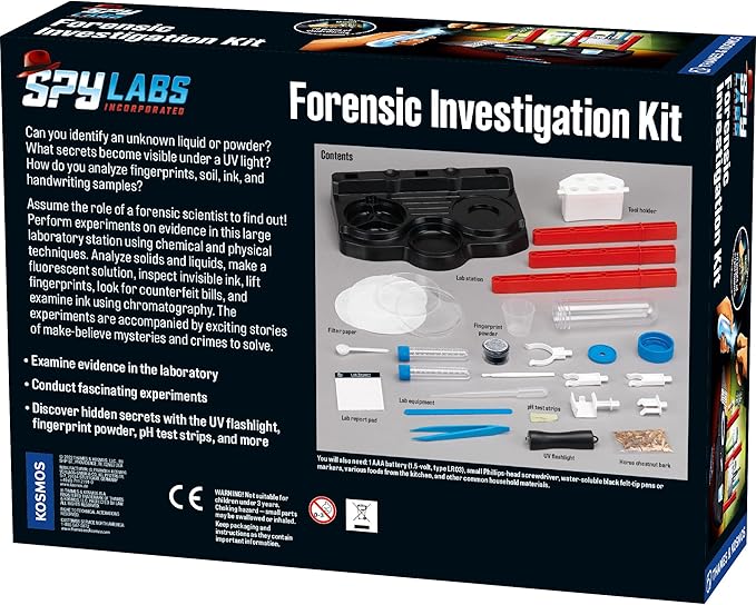 Thames & Kosmos Spy Labs Inc: Forensic Investigation Kit Includes Large Lab Setup to Collect & Analyze Evidence & Clues | Explore The Science of Detective Work | for Young Investigators