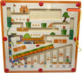 JDS Mushroom House Color and Number Maze - Magnetic Wooden Puzzle Toy for Counting, and Color Recognition - Early Education Children's Fine Motor Learning Activities