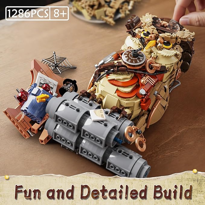 Detective Owl Building Set for Adults, Compatible with Lego Owl, 1286PCS Collection Model Creative Bird Building Toy, for Kids Boys Girls 8+