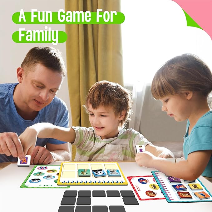 SpriteGru Magnetic Animal Matching Game, Funny Animals Learning Game, Race to Collect Your Lists Educational Toy for Boys & Girls at Home