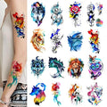 Roarhowl Temporary Tattoos for Adults and kids, Watercolor Art, DIY Stickers,Waterproof temporary tattoo (Medium)