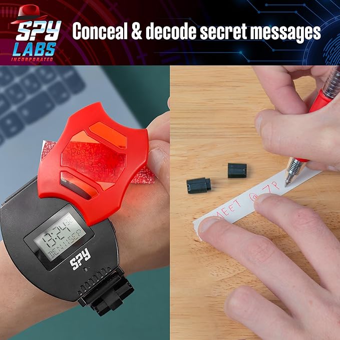 Thames & Kosmos Spy Labs: 9-in-1 Spy Watch | Time, Date, Alarm Clock, Stopwatch, Magnifying Glass, Secret Message Tools & More| Essential Gadget from The Detective Gear Experts for Young Investigators