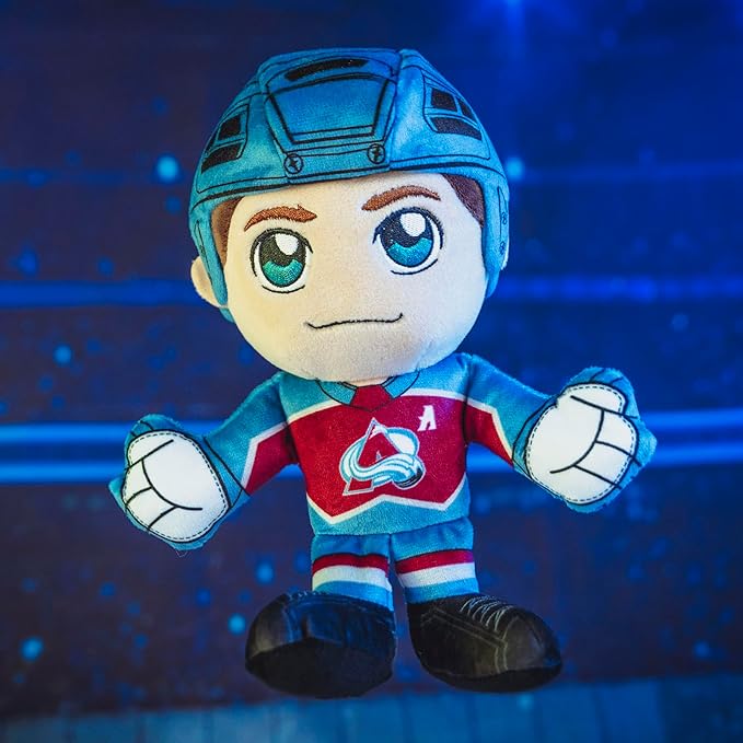 Bleacher Creatures Colorado Avalanche Cale Makar 8" NHL Kuricha Sitting Plush - Soft Chibi Inspired NHL Superstar