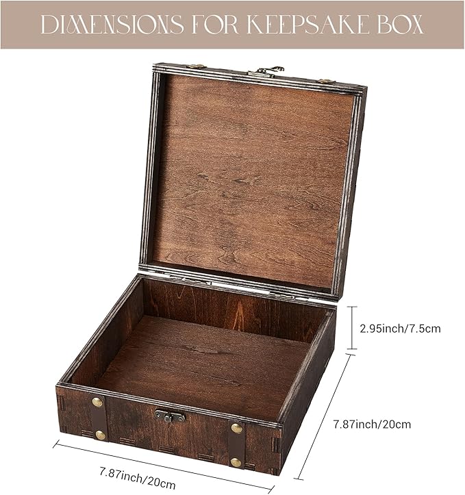 AW BRIDAL Personalized Wedding Keepsake Box Wooden Gift Box Decorative Box Wedding Engagementy Gifts for Couples Bridal Shower Bride Gifts//DK2201CPP37//