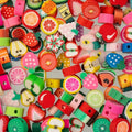 John Bead 120pcs 9mm Fruits Polymer Clay Craft Beads for Jewelry Bracelet Making