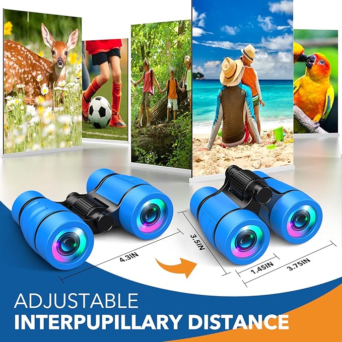 Toys for 3-7 Year Old Boys: LET'S GO! Binoculars for Kids with Bird Watching Manual Christmas Birthday Gifts for 4 5 6 7 8 Year Old Boy Girls Outdoor Toy for Kid Ages 5-7 Toddler Camping Telescope