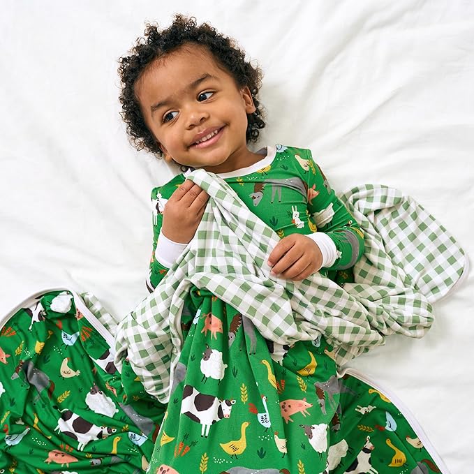 Little Sleepies Two-Piece Pajama Set for Boys & Girls, Soft Viscose from Bamboo Toddler Pajamas for Kids, Family Matching PJs
