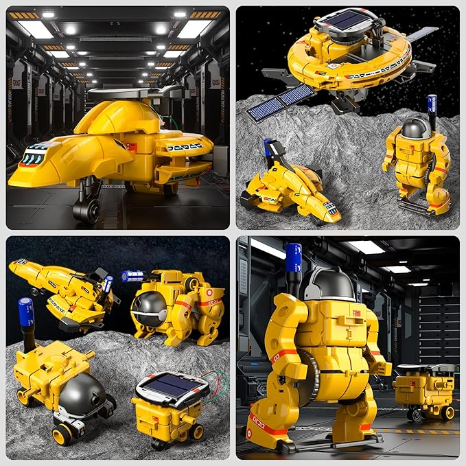 Lucky Doug STEM Projects for Kids Ages 8-12 12-16，6-in-1 Building Science STEM Kits for Boys Kids, Solar Robot Kit Space Toys Birthday Gifts for 8 9 10 11 12 13 14 15 16 Year Old Boys Girls Teens