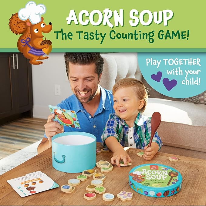 Peaceable Kingdom Acorn Soup Game - Educational Games for Toddlers, Includes Instructions and Parent Guide - 2 Year Old and Up