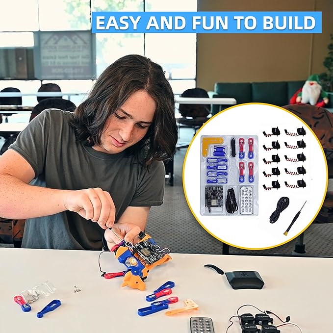 Petoi Robot Dog Bittle X (Construction) | Robotics Kit | App & Voice Control Smart Robot | Programmable Open Source Coding Robot Kit | STEM & Robotics Education for Teens, Coders, Geeks, & Students