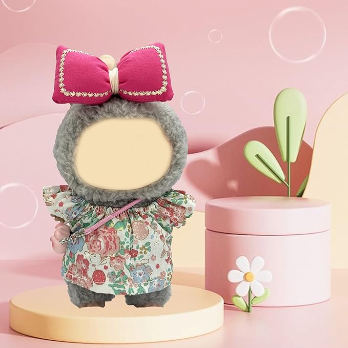 17cm Doll Clothes, Cute Dolls Outfits, 3 Piece Set Hair Clip Dress, Stylish Adorable Dolls Clothes Accessories (No Doll)