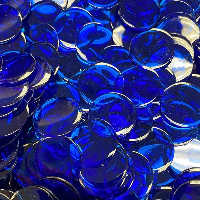 MR CHIPS Plastic Bingo Chips for Games 1000 Count Solid and Transparent Colors Counting 19 Color Choices 3/4 Inch 7/8