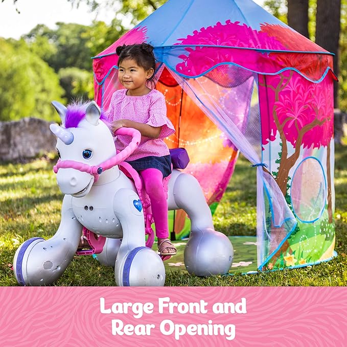 Kid Trax Easy Pop Up Kids Magical Play Tent, Large Front and Rear Openings, Carrying Case Included, Easy Storage, Magical Forest