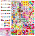 Taybonds Polymer Clay Beads Charms Bracelet Making Kit for Kids Age 6+, 740pcs DIY Jewelry Making with Pony Beads, Letter Beads, Charms & Elastic Cord – Gift for Girls Crafting and Creative Play