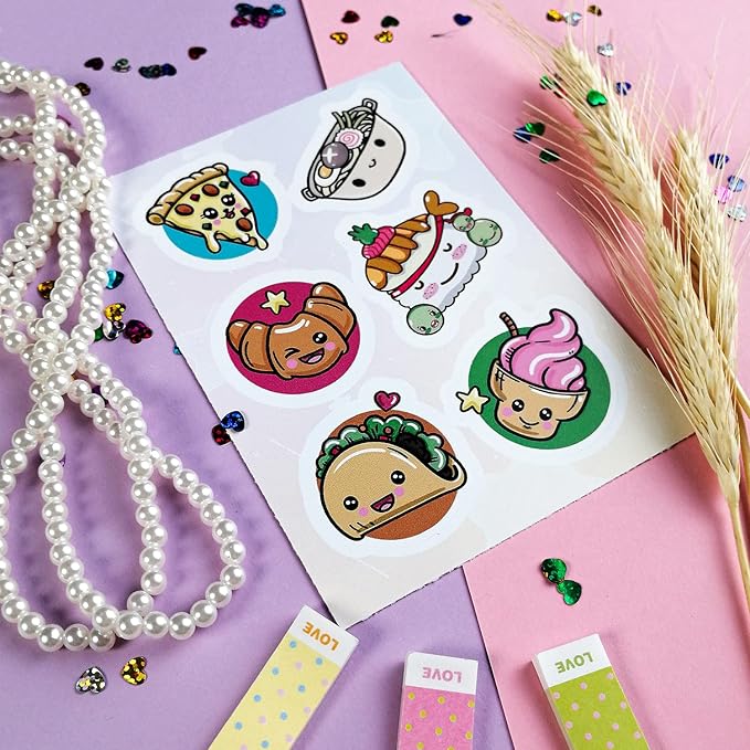BulbaCraft Kawaii Food Stickers, Teens and Adults – Cute Food Stickers for Laptops and Water Bottles – Anime Decals - Kawaii Vinyl Decals for Journaling, Gifts for Women & Men