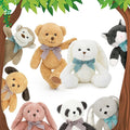 MaoGoLan 13 inch Stuffed Animals Bulk, 8 Pack Assorted Animals Plush Toy Set with Teddy Bear, Dog, Cat, Panda, Monkey & Bunnies for Kids, Baby Shower Decorations Party Favors