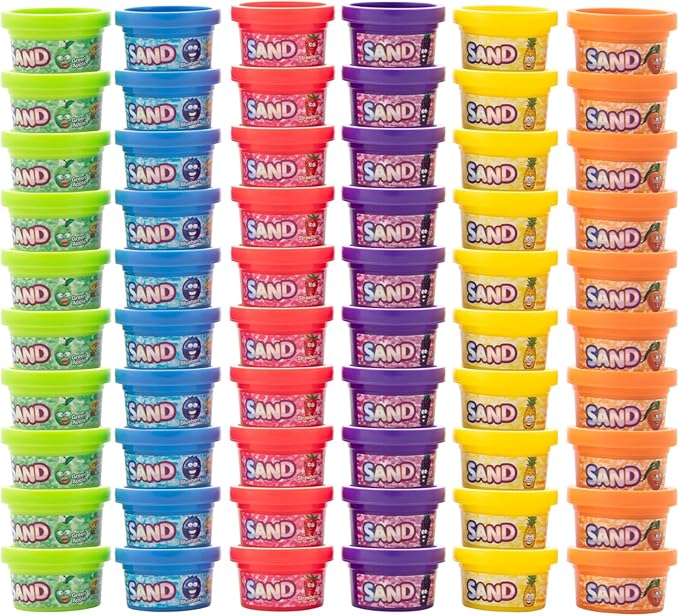 Crayola Silly Scents Play Sand – 60 Mini 1oz Tubs of Moldable Sensory Sand in 6 Bright Colors | Halloween Party Favors, Trick or Treat Goodie Bags, Classroom Prizes, Sensory Toys, Christmas Gifts