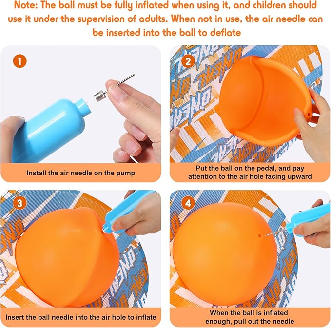 Junkin 2 Pcs Pogo Ball Trick Board Toy Balance Board Pogo Balance Bounce Ball with Pump and Strong Grip Deck for Fun Challenge Fidget Indoor,Outdoor Toys