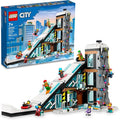 LEGO City Ski and Climbing Center Building Toy Set, 3-Level Building with a Ski Slope, 8 Minifigures and 2 Animal Figures for Imaginative Winter Sports Play, Fun Gift Idea for Kids and Ski Fans, 60366