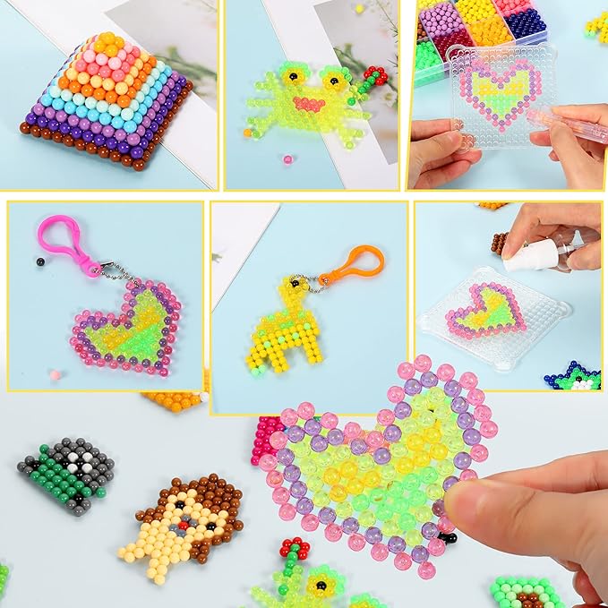 Eenua 3220 pcs Non-Iron Fuse Beads Refill Pack 5mm Beads Bead Set for Beginners (Beads Only)