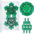 Magnetic Fidget Sphere Magnets Balls - Crystal Green Holographic Glitter - Magnet Fidgets Toy - 12 Piece Set - Creativity Beyond Imagination, Inspirational, Recreational, Desk Toys for Adults