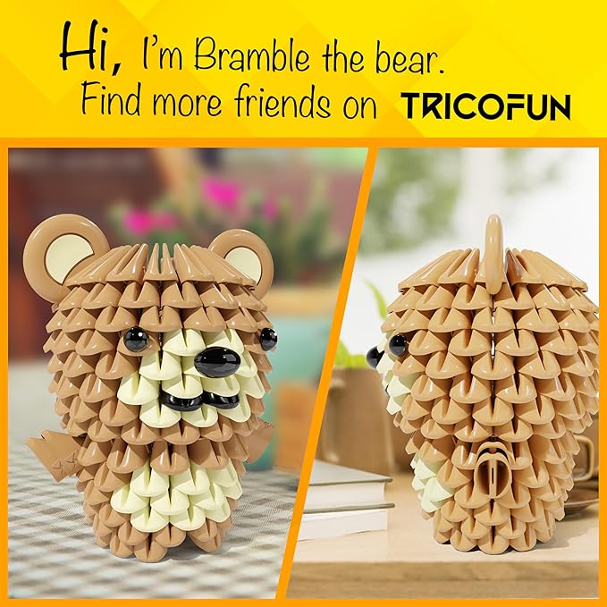 Animals 3D Soft Building Blocks - Cute Animal Kit, Pressure-Relief, STEM Educational Toys, Enhance Hands-On Skills Interlocking Building Blocks (1109-BEAR)
