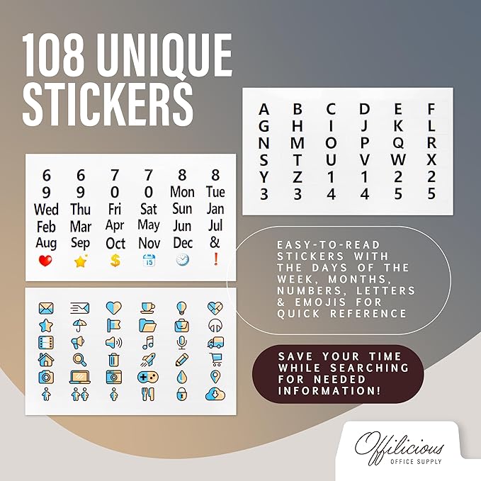 50 Heavyweight Manila Index Card Dividers with Tabs, 4x6 Blank, 108 Stickers - Monthly, Recipe & Greeting Card Dividers