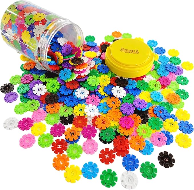 Smart Coins 500 Pieces Interlocking Discs Set, Kids STEM Toys, Kindergarten Classroom Must Haves