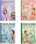4 Book for Girls Scrapbooking Stickers Pre-Cut 480 washi Stickers PET People Sticker Books for journaling Scrapbook Supplies Transparent Sticker for journaling