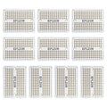 Solderable Breadboard Mini PCB Board Gold-Plated Solder Breadboard for DIY Electronics Projects Apply to Soldering Projects 2.0"x1.5" Mixed Color(Pack of 10 Pcs,White)